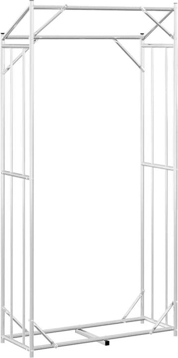 Produktbild VidaXL Brennholzregal mit Regenschutz 100x40x200 cm Verzinkter Stahl (100 x 40 x 200 cm)