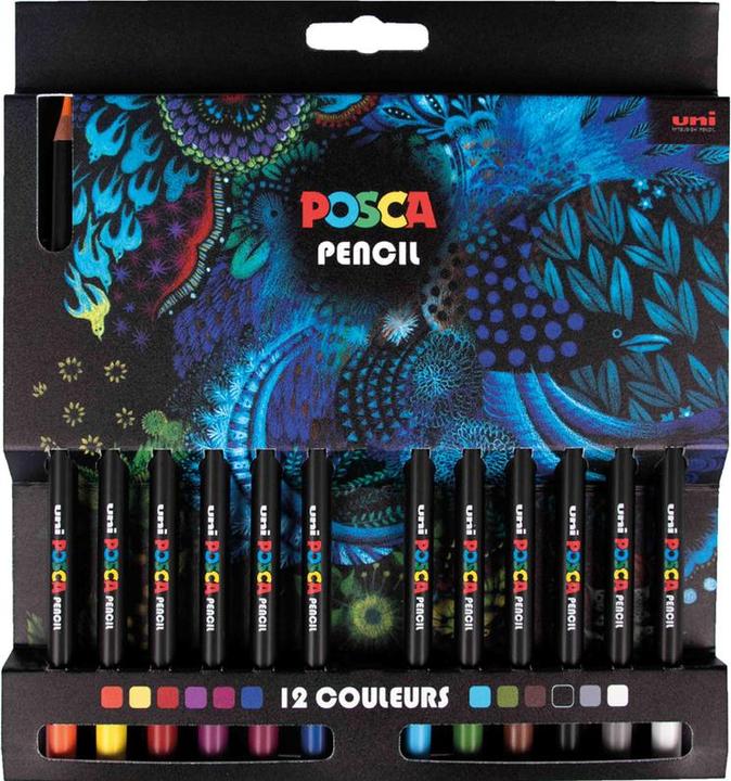 Actual product image Posca Coloured pencils PENCIL KPE200, box of 12 (Black, 12 x)
