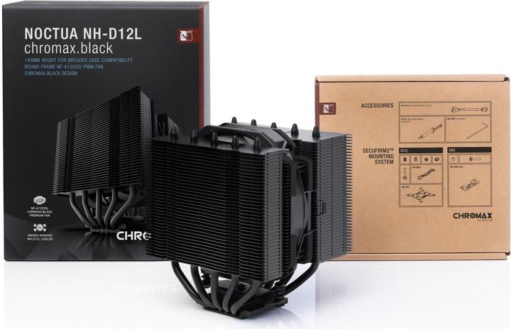 Actual product image Noctua NH-D12L chromax.black (145 mm)