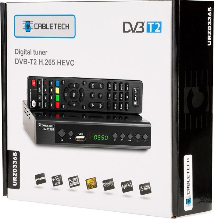 Image du produit Cabletech Tuner DVB-T2 H.265 HEVC (DVB-T, DVB-T2)