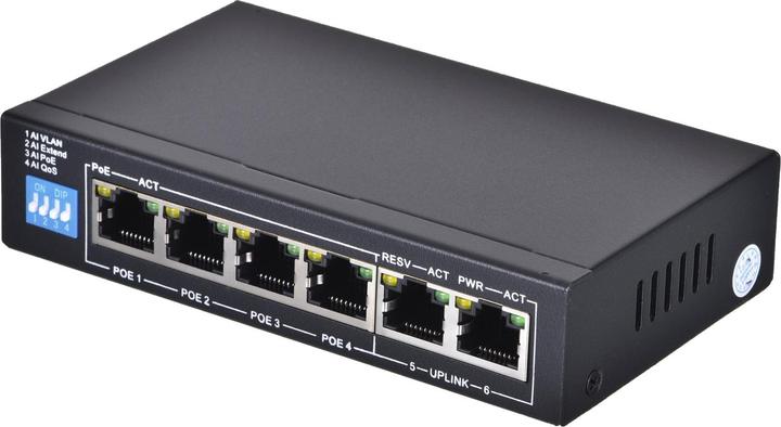 Produktbild Extralink EX.14831 network switch Unmanaged L2 Fast Ethernet (10/100) Power over Ethernet (PoE) (6 Ports)