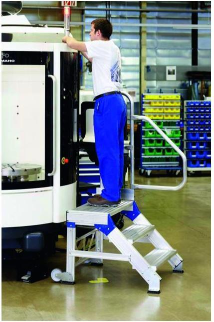 Image du produit Zarges Palier d'escalier LM avec inclinaison 3 marches Z600 (Échafaudages, 100 cm)