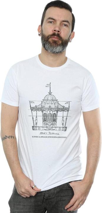 Immagine prodotto Disney Mary Poppins Carousel Sketch Maglietta Uomo (XXL)