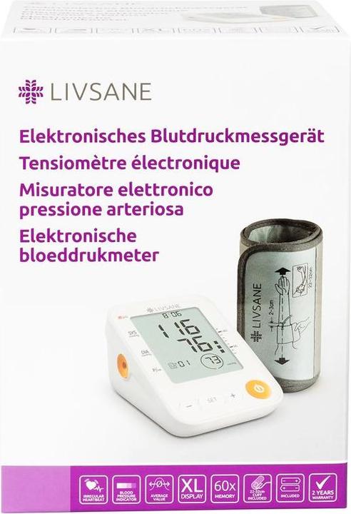Produktbild Livsane elektronisches Blutdruckmessgerät (Blutdruckmessgerät Oberarm)