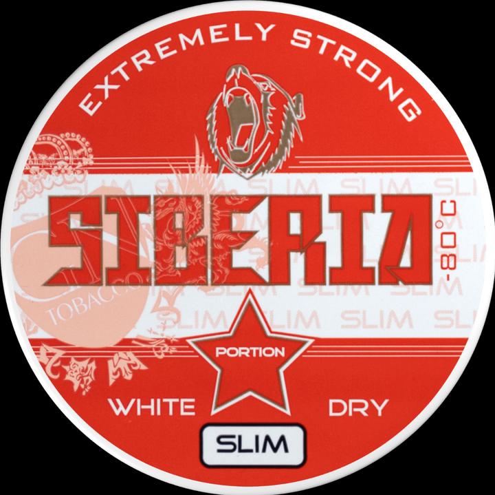 Siberia -80 Degrees Extreme White Dry Slim (White Portion, 43 mg)