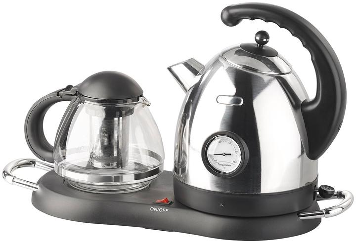 Produktbild Rosenstein & Söhne Edelstahl-Wasserkocher mit Teekanne (1.70 l)