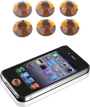 Image du produit Hermex Glimmer Home Button Décoration strass autocollant - Café Marron