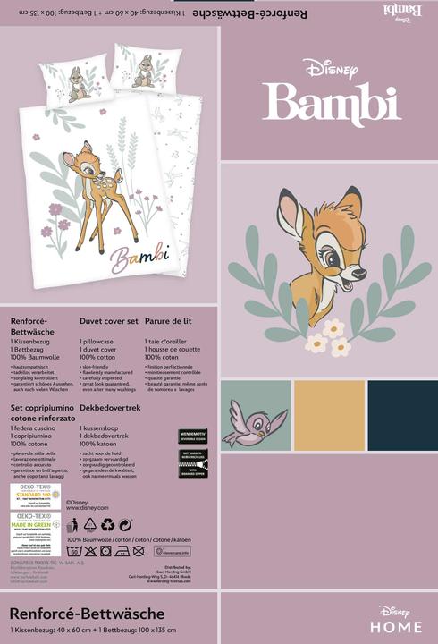 Image du produit Herding Linge de lit pour enfants "Bambi de Disney".
