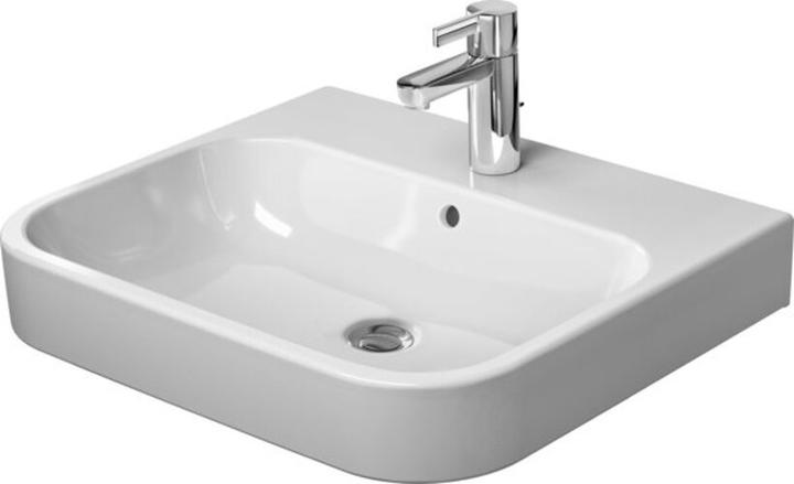 Produktbild Duravit Möbelwaschtisch HAPPY D.2 m ÜL HLB 600x505mm geschli 1 HL weiss (505 mm, 600 mm)