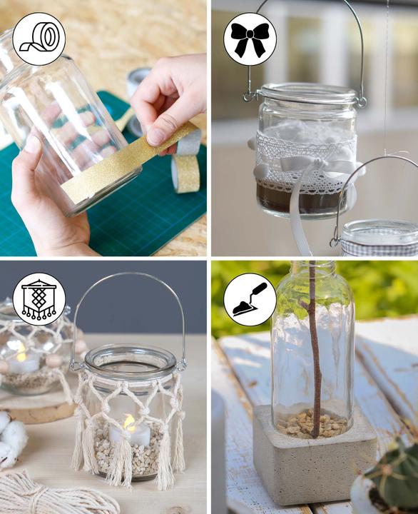 Actual product image I Am Creative Glass with lid, decorative glass