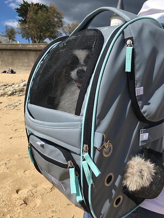 Actual product image Nobby Animal Transport Backpack Nomad, Grey (Dog, Cat, Breathable)