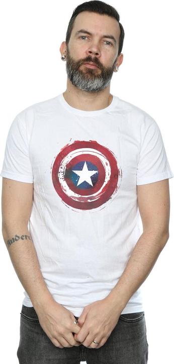 Image du produit - T-shirt CAPTAIN AMERICA SPLATTER SHIELD - Homme (XL)