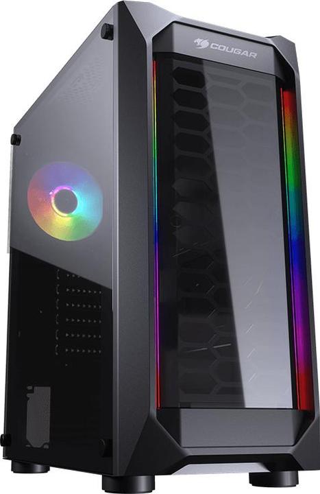 Actual product image Cougar Boitier Moyen Tour ATX MX410 RGB avec panneaux vitrés (Noir) (mATX, Mini-ITX, ATX)
