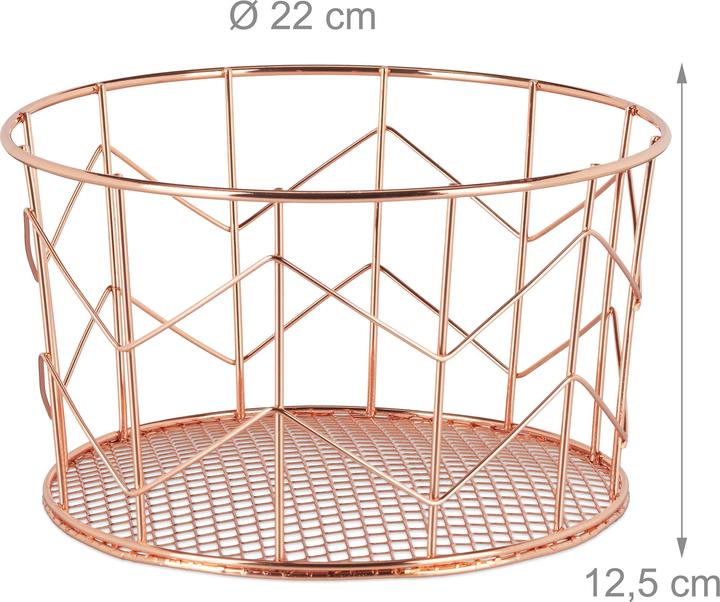 Immagine prodotto Relaxdays Cestino rotondo (1 x, 22 x 22 x 12,5 cm)