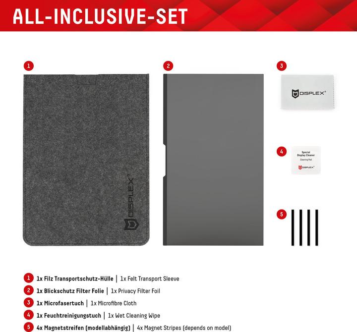 Productafbeelding Displex Tablet Privacy Safe, Tablet Blickschutzfolie (1 Stuk, IPad 7e gen. 2019, iPad 8, IPad 9, iPad Air 2019 (3e generatie))