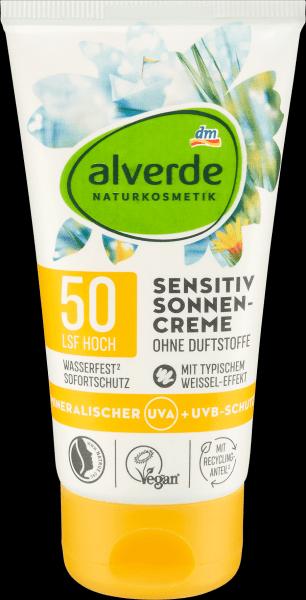 dm alverde Sensitiv (Sonnencreme, SPF 50, 75 ml)