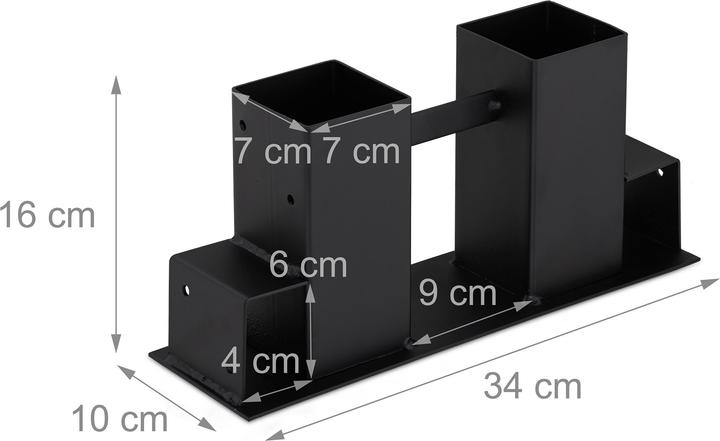 Actual product image Relaxdays 4x wood stacking aid (34 x 10 x 16 cm)