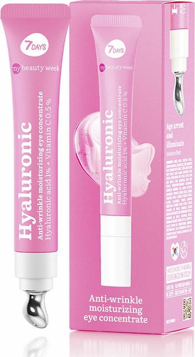 7Days Augencreme mit Hyaluronsäure Koreanische Hautpflege gegen dunkle Augenringe und geschwollene Augen (18 ml)