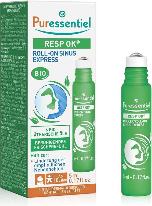 Produktbild Puressentiel Atemwege Sinus Roll-on mit ätherischen Ölen Bio (1 Stück)