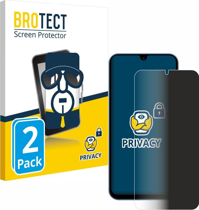 Productafbeelding BROTECT Anti-spionnetje privacyfolie Beschermfolie tegen blauw licht (2 Stuk, Samsung Galaxy A15 5G)