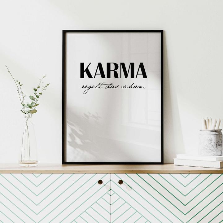 Produktbild Trenddeko Karma regelt das schon (30 x 40 cm)