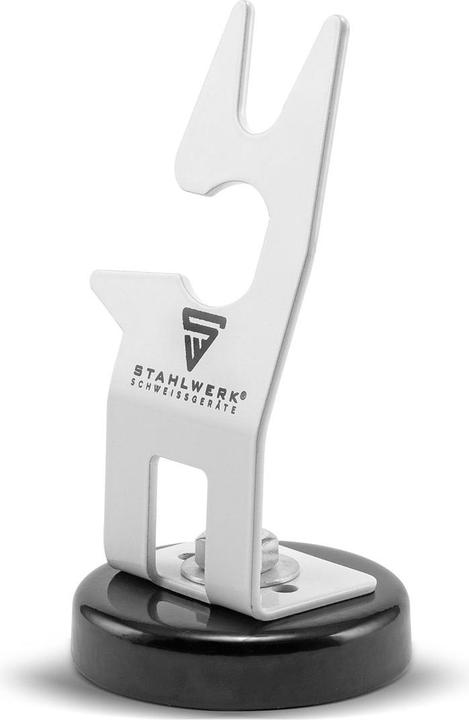Produktbild Stahlwerk Schweissbrenner-Halterung mit magnetischem Standfuss weiss Wig Mig Plasma
