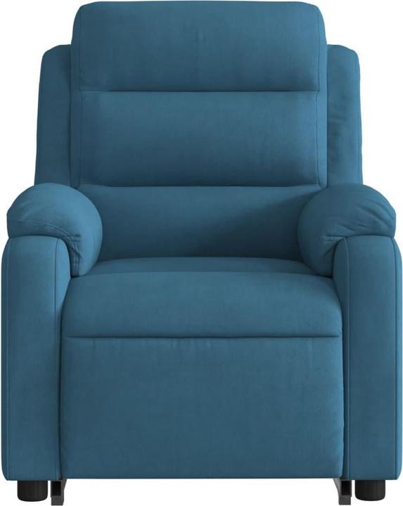 Actual product image VidaXL Massage armchair with stand-up aid TV armchair Relax armchair blue velvet