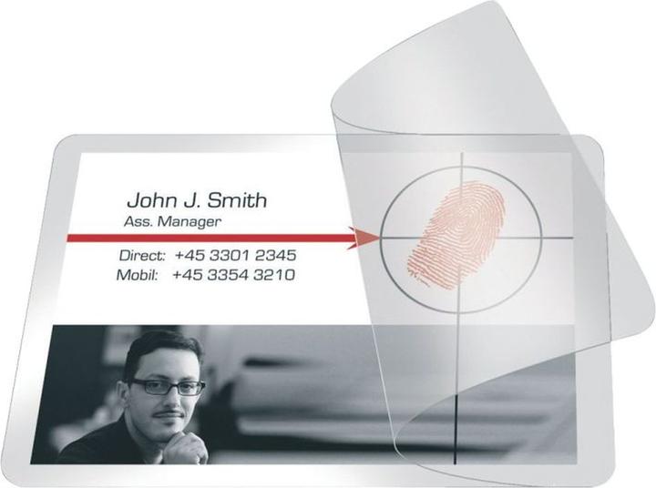 Q-Connect Cold Laminating Sleeves Business Cards (66 x 100 mm, 10 Piece, 200 µm)