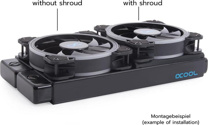 Produktbild Alphacool Alphac Shroud & Entkopplung 120mm 7mm 1020193