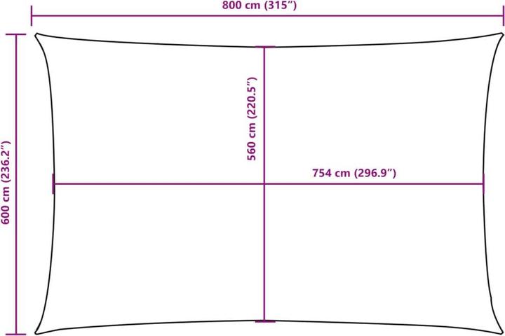 Image du produit VidaXL Voile d'ombrage (6 x 8 m)