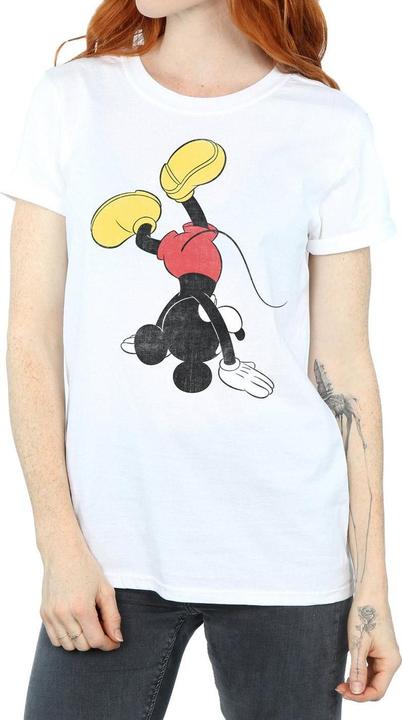 Actual product image Disney Womens/Ladies Mickey Mouse Upside Down Cotton Boyfriend T-Shirt (L)