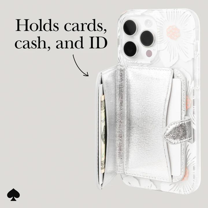 Actual product image Kate Spade Morgan MagSafe Wallet – Magnetische Geldbörse (Metallic Silver)