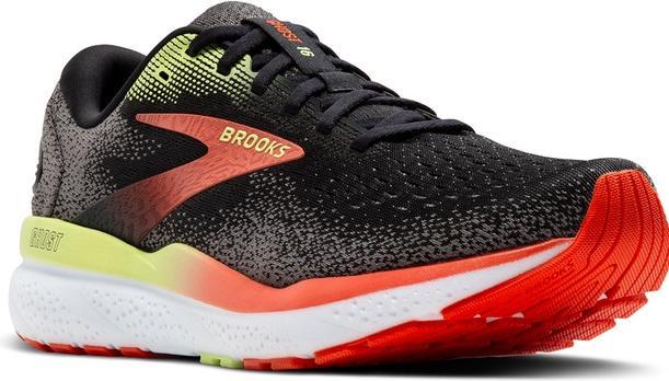 Actual product image Brooks Running Brooks Ghost 16 Laufschuhe Black / Mandarin Red / Green Herren (45)