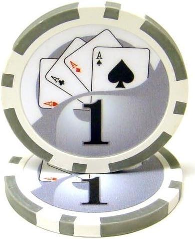 Image du produit Casinoshop 25 pièces Clay Poker Chips valeur 1