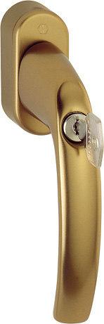 Actual product image Magni Hoppe Atlanta aluminium window handle lockable, F4 bronze, Secu100 + Secustik 0530S/US952 (100 Nm (Door handle)