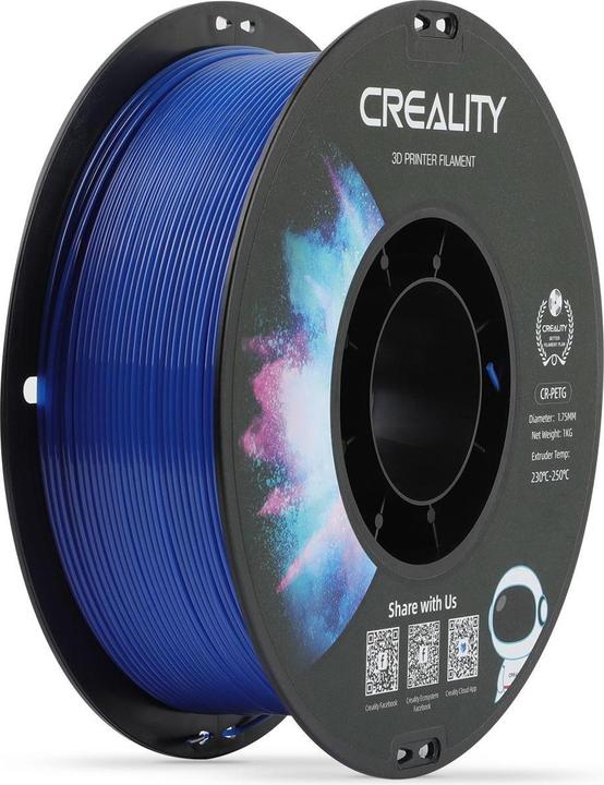 Productafbeelding Creality Filament PETG, Blauw, 1,75 mm, 1 kg (PETG, 1.75 mm, 1000 g, Blauw)