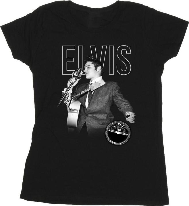 Actual product image Elvis Womens/Ladies Logo Portrait Cotton T-Shirt (M)