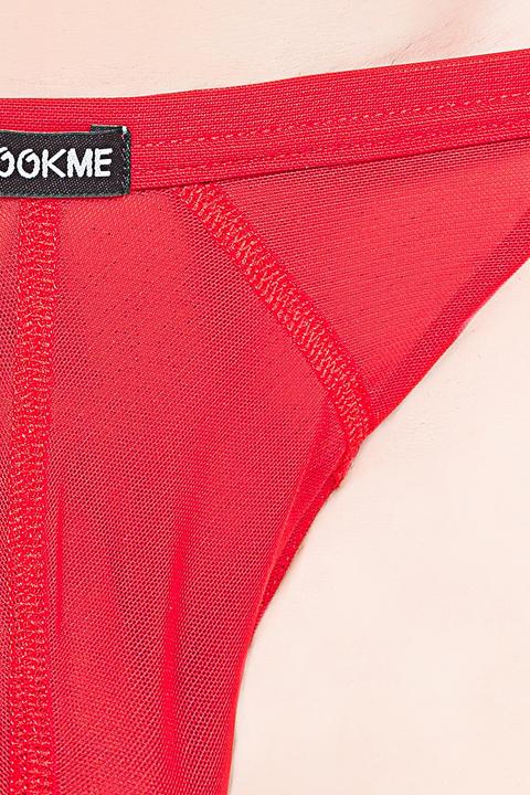Produktbild Look Me roter Tanga-Slip Malibu Pilgrim (XL)