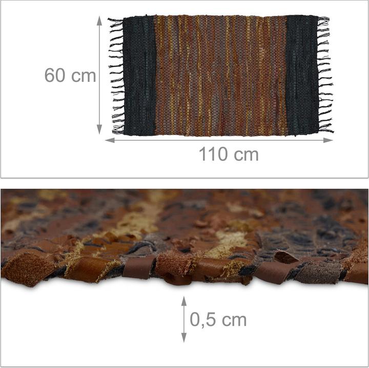 Actual product image Relaxdays Braided runner rug (60 x 110 cm)