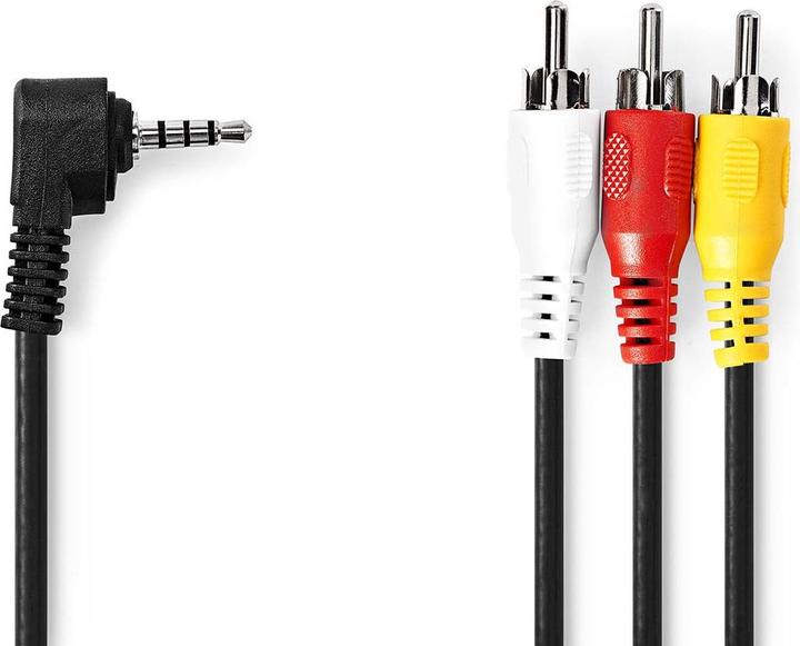 Produktbild Nedis Audio-Video-Kabel | 3.5 mm Stecker | 3x Cinch-Stecker | Vernickelt | 1.00 m | Rund | PVC | Sch (1 m)