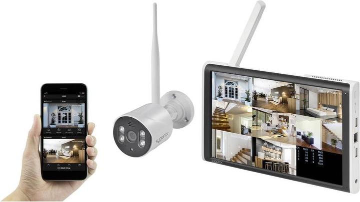 Image du produit Sygonix SY-5046554 Kit caméra de surveillance sans fil 8 canaux avec 1 caméra 1920 x 1080 pixels 2.4 (1920 x 1080 Pixels)