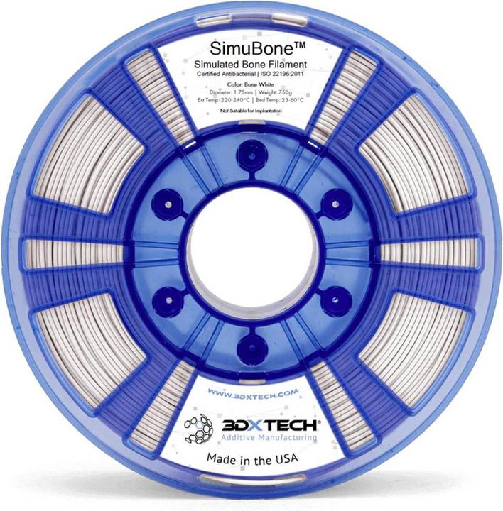 3D Xtech BON2010750W Simubone Modeling Filament PLA 1.75 mm 750 g Weiss 1 St. (PLA, 1.75 mm, 750 g, Weiss)