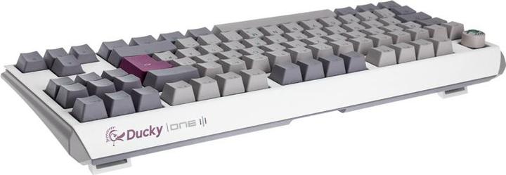 Actual product image Ducky One 3 Mist Grey TKL Gaming Keyboard, RGB LED - MX-Blue (DE, Cable)