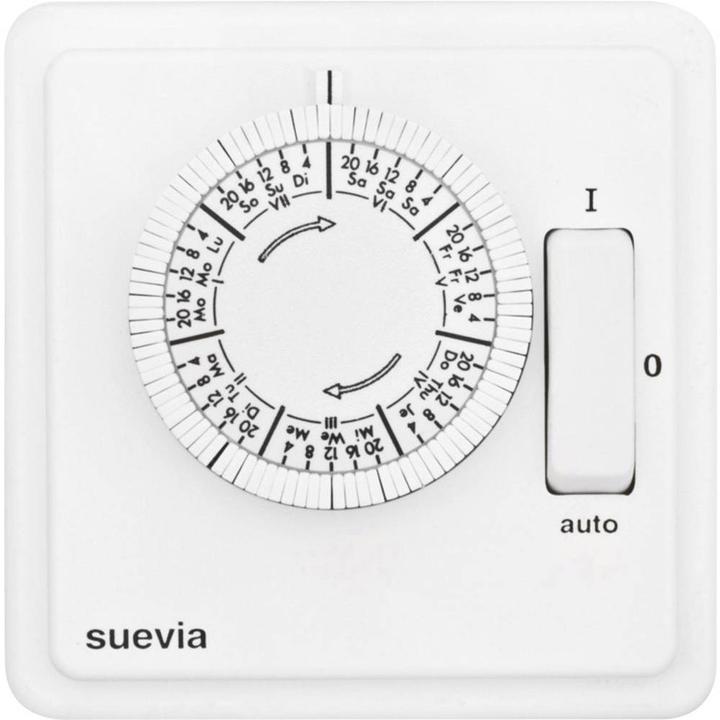 Immagine prodotto Suevia SU280439 Timer da incasso analogico programma settimanale 1200W IP20 programma ON/AUTO/OFF
