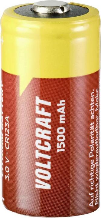 Voltcraft CR123A Photo battery CR-123A Lithium 1500 mAh 3 V 1 pc. (1 pcs., RCR123A, 1500 mAh)
