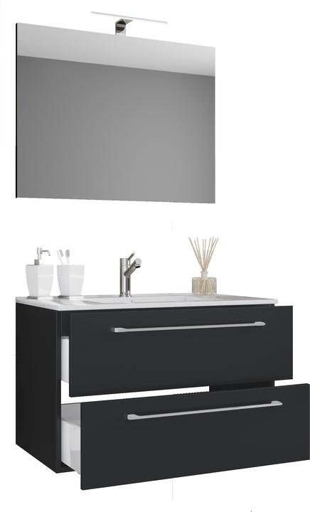 Actual product image VCM 3-piece wash place washbasin Badinos 2 drawers mirror