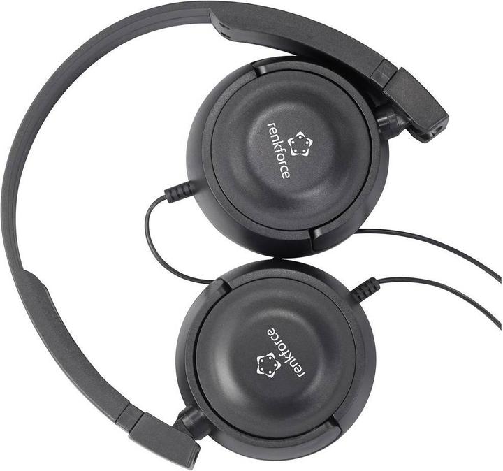 Image du produit Renkforce RF-HS-130 Casque On Ear filaire Stéréo Noir Bandeau (Filaire)
