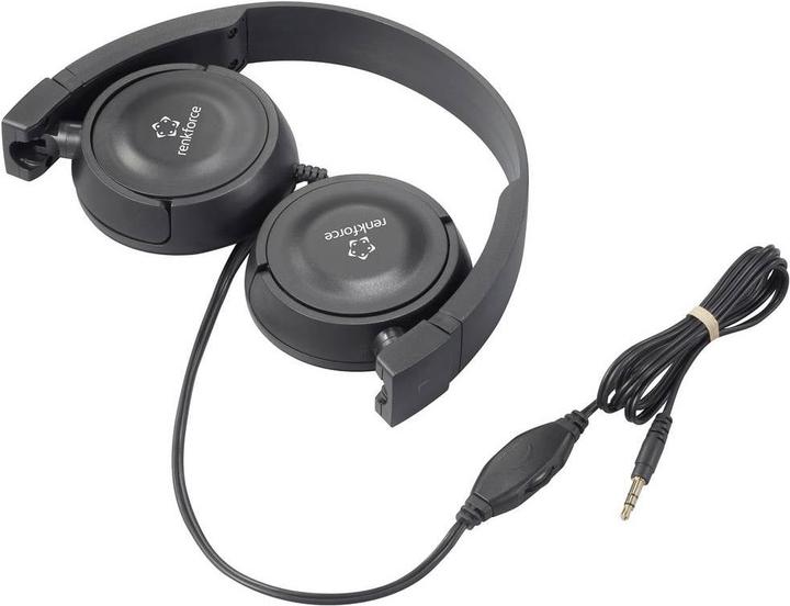Image du produit Renkforce RF-HS-130 Casque On Ear filaire Stéréo Noir Bandeau (Filaire)