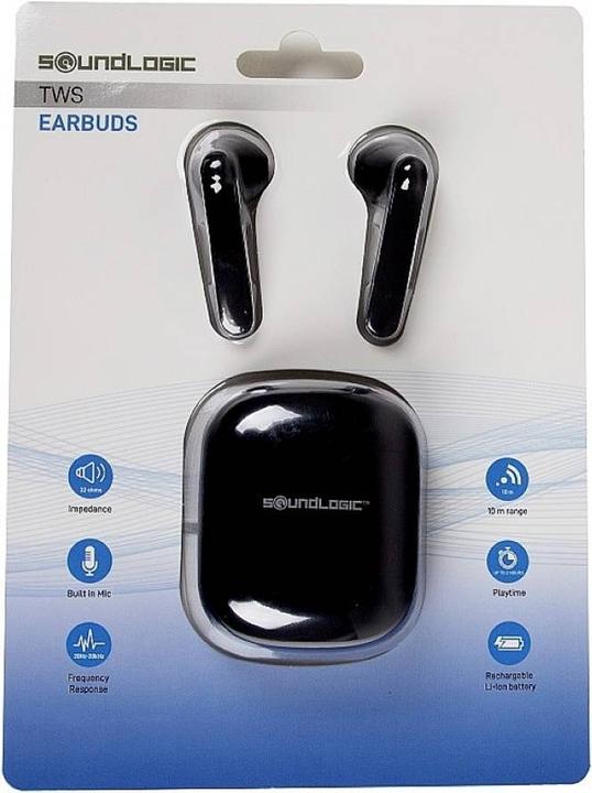 Actual product image Soundlogic TWS Earbuds In Ear Headphones Bluetooth® Black (Wireless)
