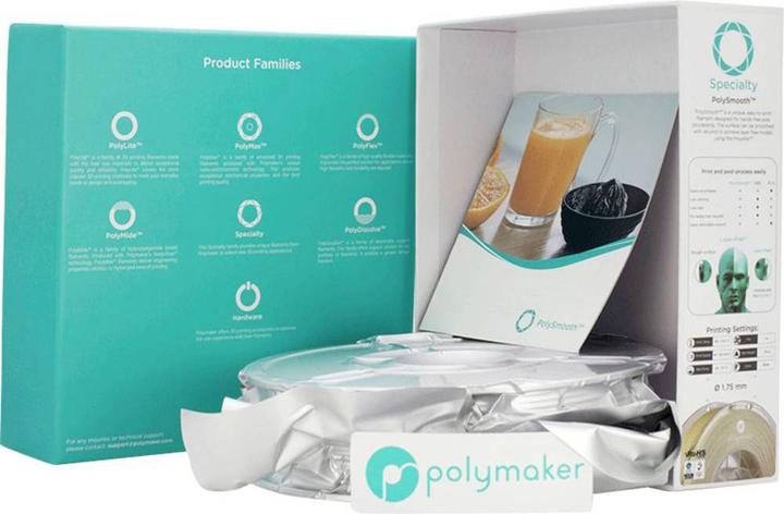 Image du produit Polymaker PJ01012 Filament PolySmooth polissable 1.75 mm 750 g Beige 1 pc. (PVB, 1.75 mm, 750 g, Beige)